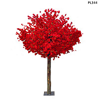 Изкуствено червено дърво за декор Японска вишна 1.5м - PL344